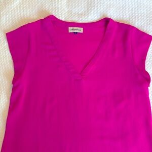 Pink v neck top